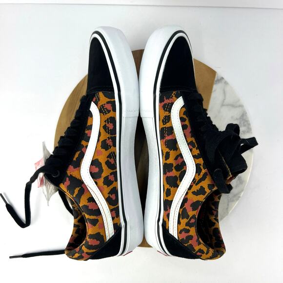 NEW Vans Old Skool Pro UltraCush Punk Black White Animal Print Size 10 - Picture 6 of 10